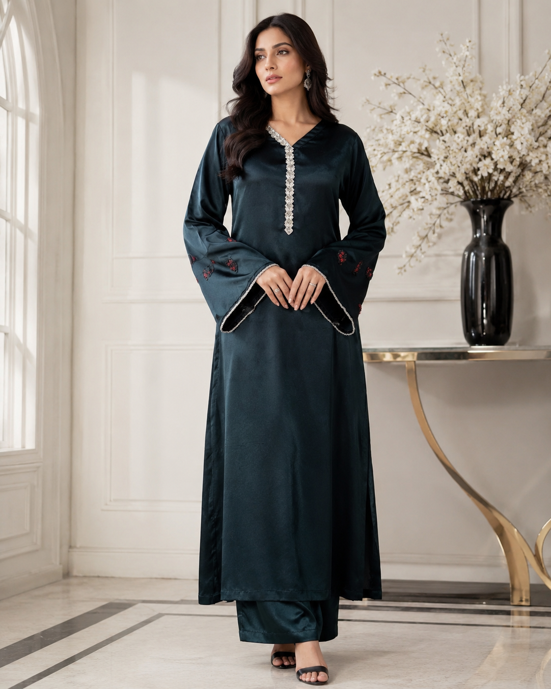Silk Long Dress